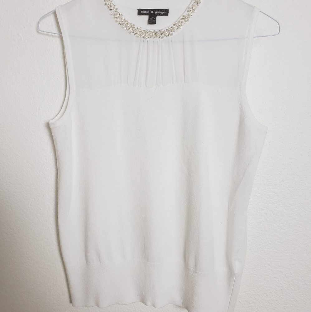 Cable & Gauge Pearl/Beaded Top - Picture 3 of 5